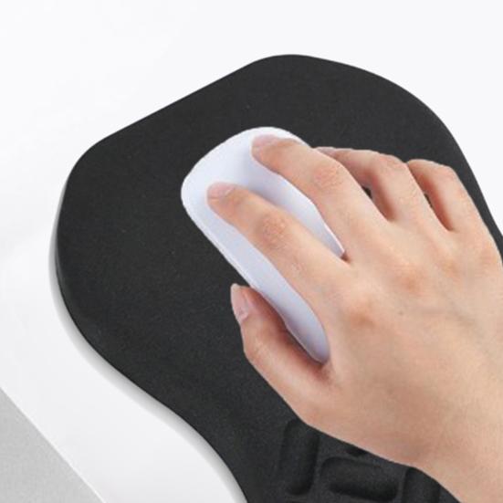 Ergonomic Raised Mouse Pad Wrist Support Wear Resistant Non-Slip Design Pain Relief Wrist Rest Gaming Mouse Mat