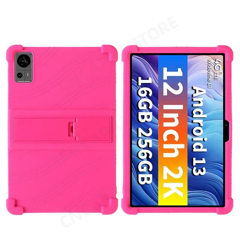 For Oukitel OT5S OT5 12 Inch Tablet PC Soft Silicone Shockproof Cover Case with Rear Kickstand Slim Funda Drop Resistance