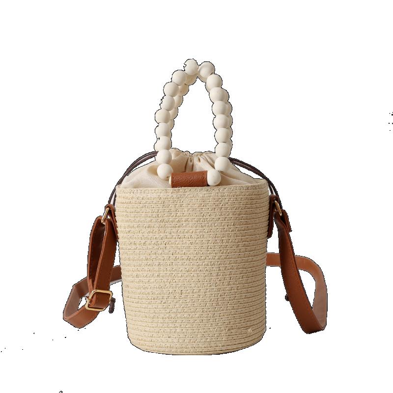 Straw Beading Shoulder and Crossbody Bags for Women Solid Sense of Luxury Grace Handbags Casual Fashion