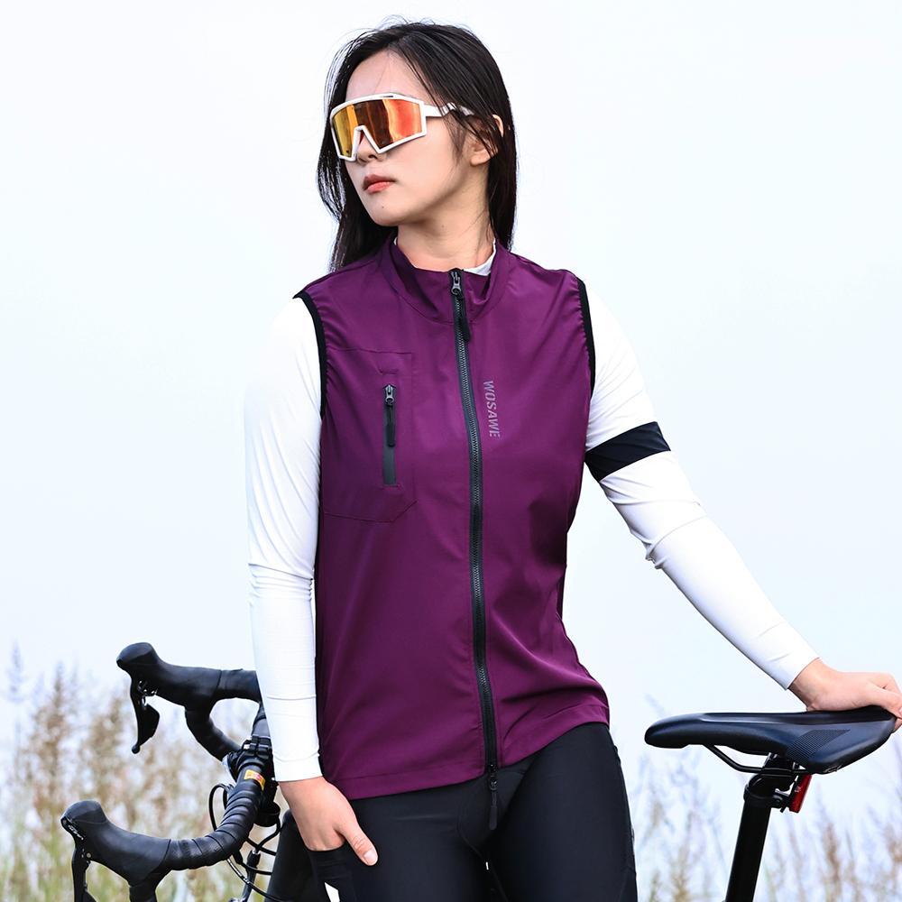 Wosawe Women Cycling Gilet Lightweight Sports Bike Vest Running Reflective Top XS-XL