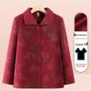 Stylish Turn-down Collar Jacket for Women 60-80: Spring/Autumn Outerwear for Middle-aged & Elderly