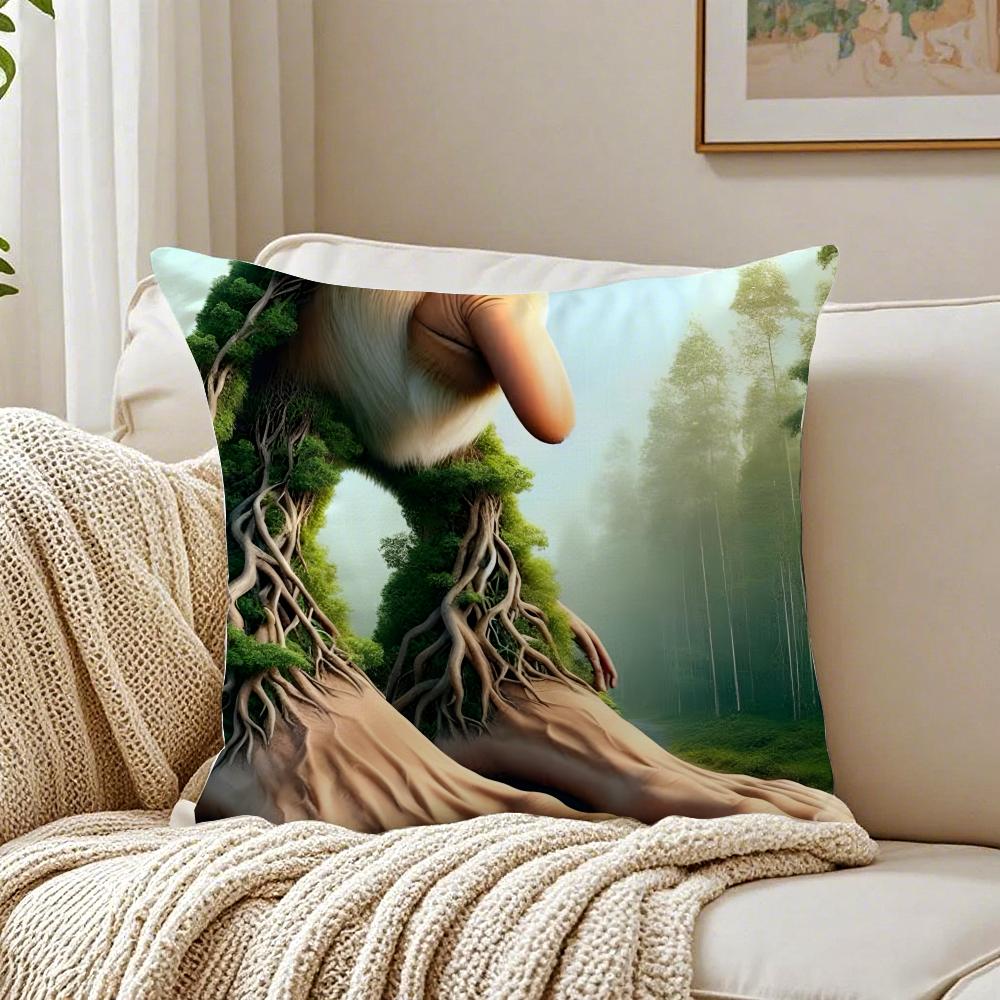 BBrainrot Abstract Animal Art Pillow Cushion Cover Pillowcase Antidustmite living Room Sofa Decor Cushion Room