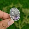 Gift For Her 925 Silver Natural African Amethyst Stackable Adjustable Ring