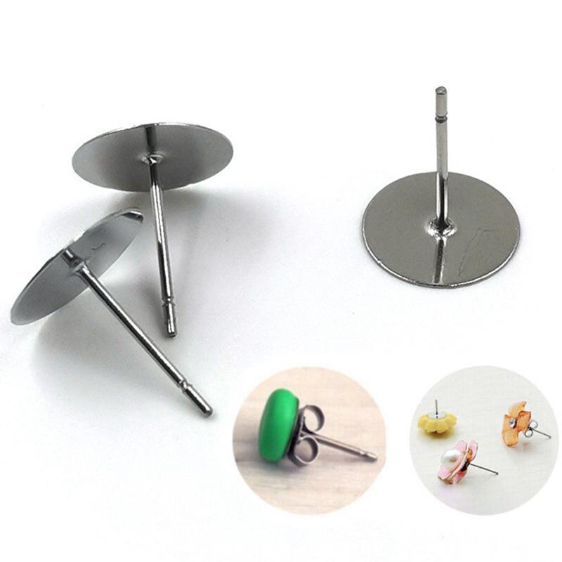 100 шт. плоские серьги с головкой, аксессуары, серьги ручной работы, сделай сам, практичные и удобные, плоская игла для сережек