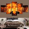 Artwork Poster HD Prints Home Firefighters Decor 5 Pieces Figure Wall Art Modular Living Room Pictures For Gift Canvas Painting