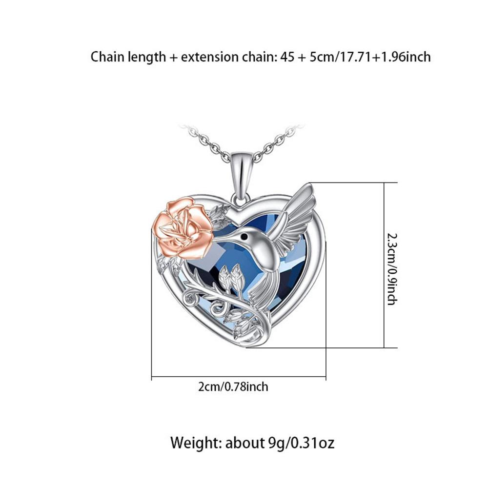 Cute Animal Female Metal Flower Bird Leaf Pendant Necklace Silver Color Wedding Jewelry For Women