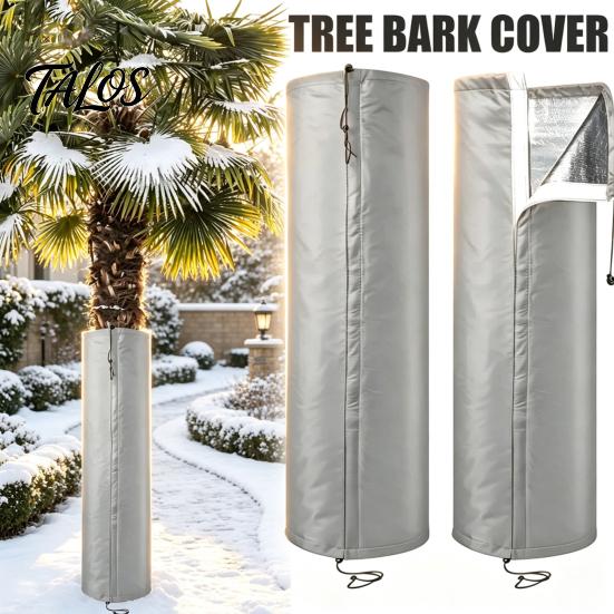Palm Tree Protection Protector, Aluminum Foil Wrap, Trunk Guard with Oxford Cloth Wrap Drawstrings, Winter Insulation Cover for Outdoor Garden