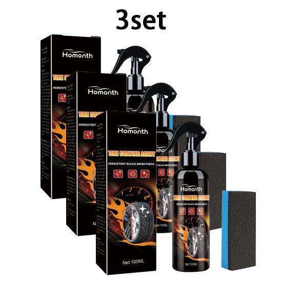 Homonth car tire wheel coating agent cleans stains, brightens glazing, long-lasting maintenance of tire rims 1set