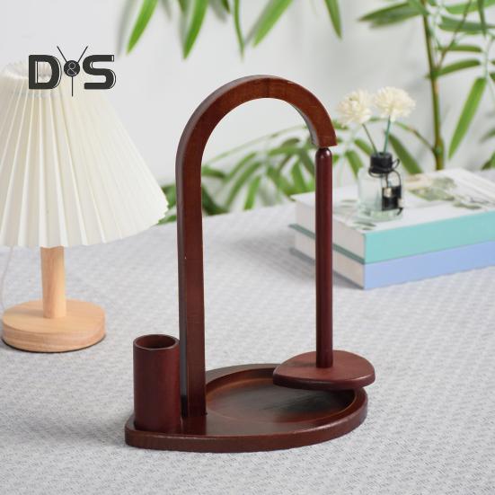 Magnetic Yarn Holder Wooden Yarn Dispenser with Storage Cylinder Yarn Ball Organizer Holder Gift for Knitting Crocheting Enthusiasts