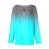 Women's T Shirt Tee Button Long Sleeve Daily Weekend Fashion Basic V- Neck Regular Top
