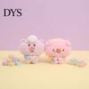Decorative Hanging Ornament Cartoon Pig Plush Pendant for Backpacks, Stuffed Animal Bag Charm Schoolbag Decoration with Ball Chain, Soft Keychain