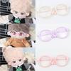 Plastic Round Transparent Glasses Doll Accessory Doll Mini Glasses Doll Round Glasses  Children Toy
