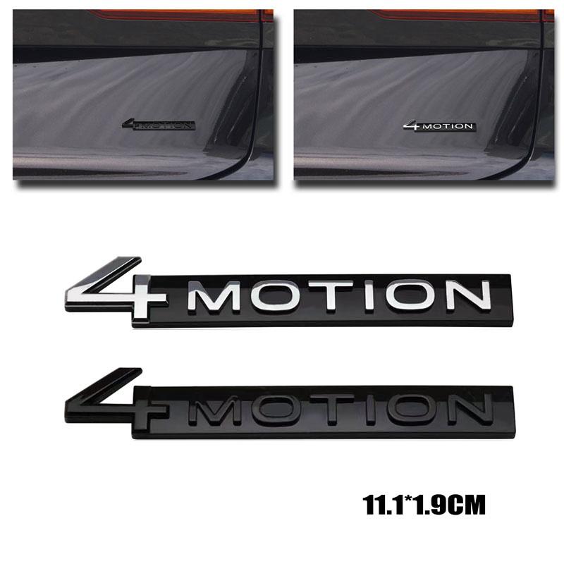 AABIP1 High Quality ABS Car Sticker 4-MOTION Logo Car Trunk Badge Decals For Volkswagen Tiguan Santana CC Passat Talagon Golf R Touareg