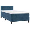 Maison Exclusive - Sommier à lattes de lit avec matelas Bleu foncé 90x200 cm