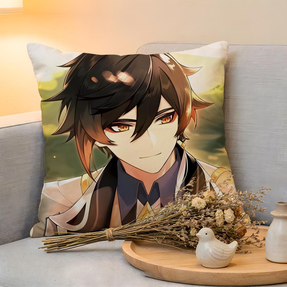 Cushion Cover Linen SkinFriendly Soft Decorative Case For Sofa Home Decor Zhongli Pillow cover