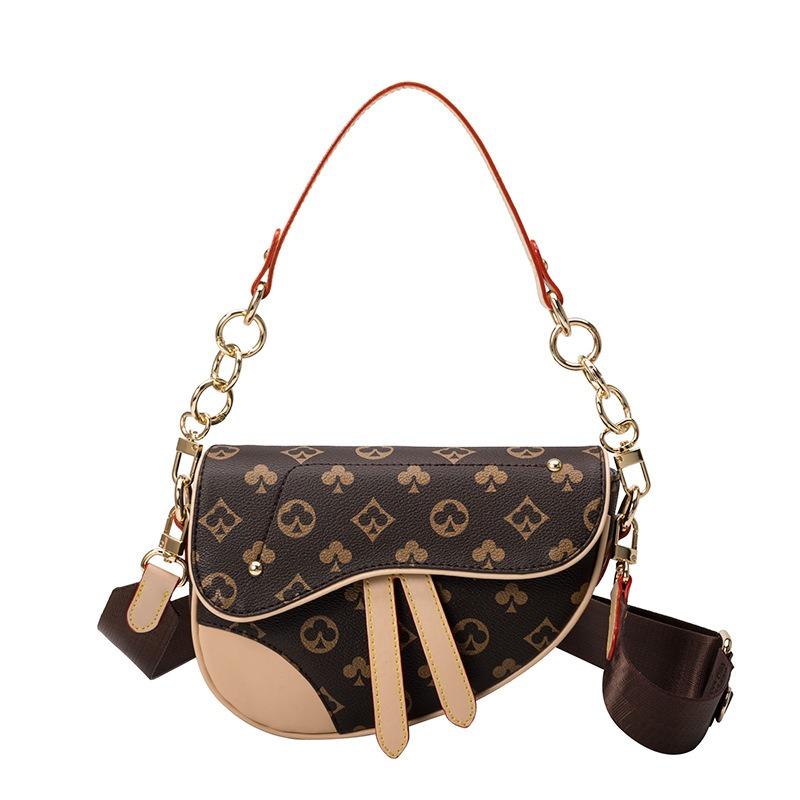 Женская сумка новая универсальная с принтом, высококлассная сумка-седло, на плечо, сумка-мессенджер, сумка под мышкой