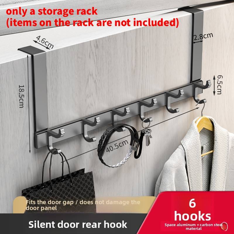 Modern Door Back Hook Rack With Removable Design For Bedroom Storage And Clothing Organization