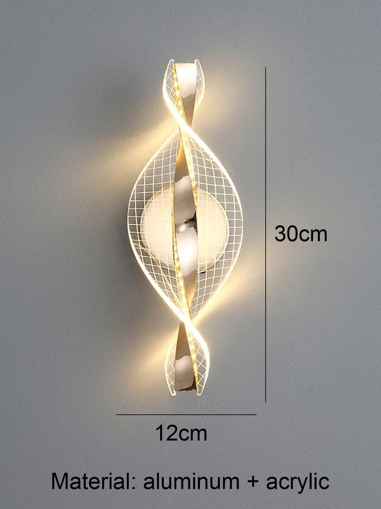 Luxury LED Modern Acrylic Gold/Black Wall Sconce,Hallways,Bedroom Night light,Outdoor Interior Lighting Wall Lamp Home Decor