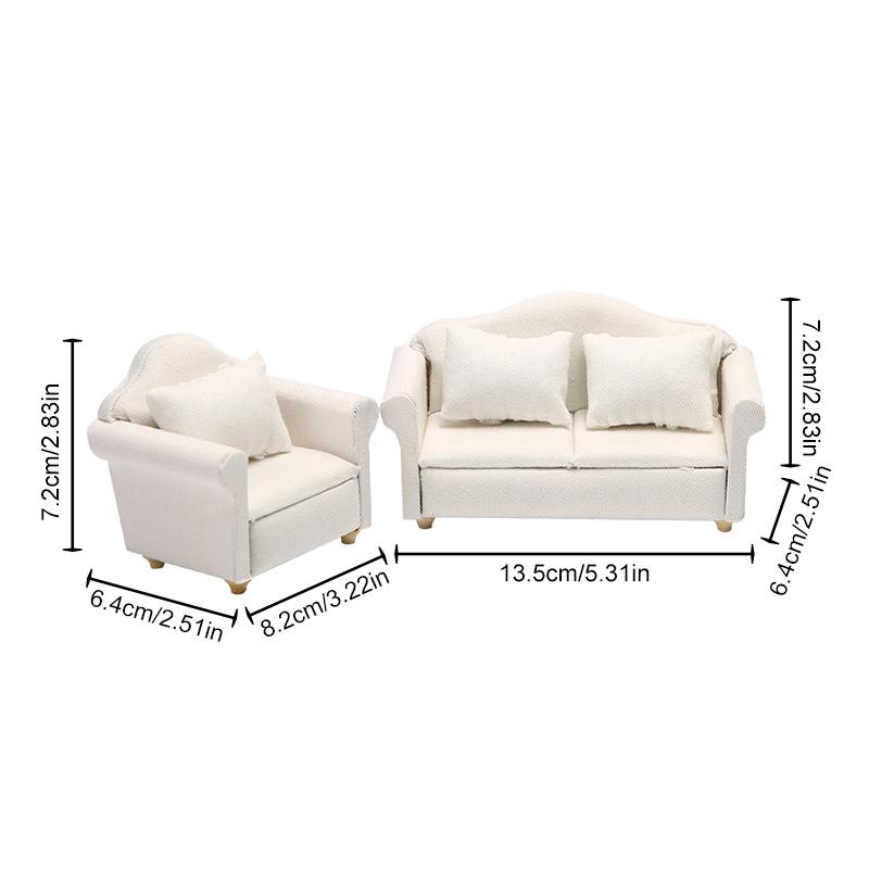 Мини-диван, настольный орнамент, модель кукольного домика «сделай сам», ткань, художественные деревянные украшения