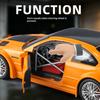 1/24 M3 GTR E46 Металлическая литая модель автомобиля Звук и свет Симуляция Оттяжка Мальчик Игрушечная машина Настольный дисплей Украшение Подарок на день рождения