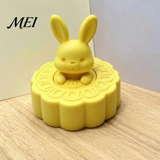 Novelty Home Decor 3D Printed Rabbit Stress Ball, Valentine Mid Autumn Day Gift, Creative Gifts for Friends Cute Bunny Fidget Toy Desk Decor, Holiday