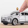 1/24 HONGQI E-HS9 внедорожник сплав новая энергия модель автомобиля литой металл игрушечный транспорт модель автомобиля высокая имитация звука и света детские подарки
