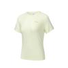 Comfortable Simple Sports Versatile Solid Color Round Neck Pullover Short Sleeve T-Shirt Women Tops Lemon-Green 162535109-1