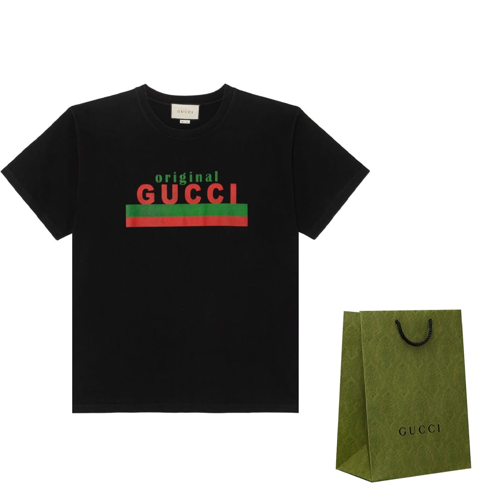Оригинальная футболка Gucci с принтом из прошлой коллекции 616036-XJCOQ-1082