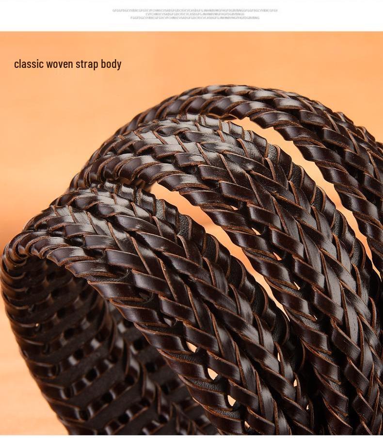 Мужской ретро полый ремень из натуральной кожи с пряжкой-штифтом