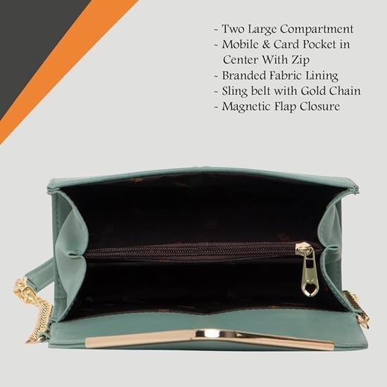 Сумка-слинг ADISA для женщин и девочек с V-образным клапаном и золотой цепочкой