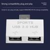 USB 2.0 A Male To 2 Female Splitter Hub Power Cord Adapter For Mouse Keyboard And More Devices