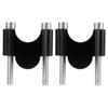78in 30mm Handlebar Risers Clamp Bars Kit Universal Parts for Motorcycle Off Road ATV(Black )