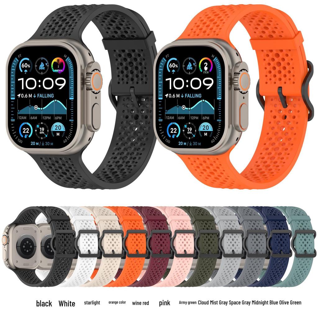Дышащий перфорированный ремешок для Apple Watch Series 10 - 46 мм