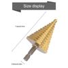 5-35MM HSS Titanium Core Step Drill Tool 13 Steps Multiple Hole Cone Drill Bits