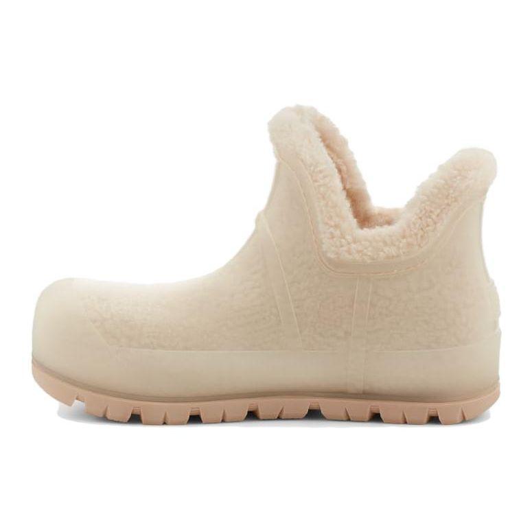 UGG Кожаные полусапожки с круглым носком, женские, бежевые 1132070-NAT