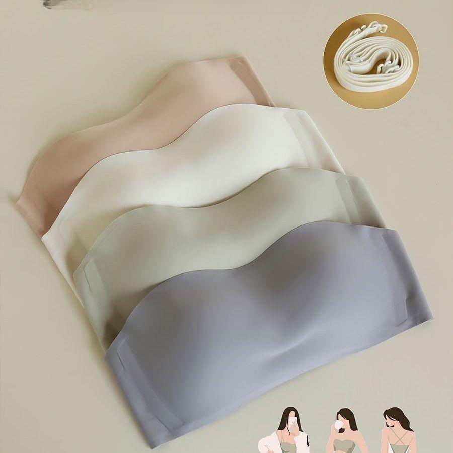 Bandeau Bras Inner Tops For Women's Underwear Soft Breathable Trackless Push Up Bras For Girls Lingerie Backless