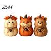 Seasonal Autumn Shelf Display 3PCS Rustic Harvest Wooden Ornaments, Animal Designs Retro Thanksgiving Tiered Tray Decorations Distressed Farmhouse