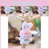 Adorable Plush Bunny Keychain Cute Rabbit Bag Charm Soft Stuffed Animal Doll