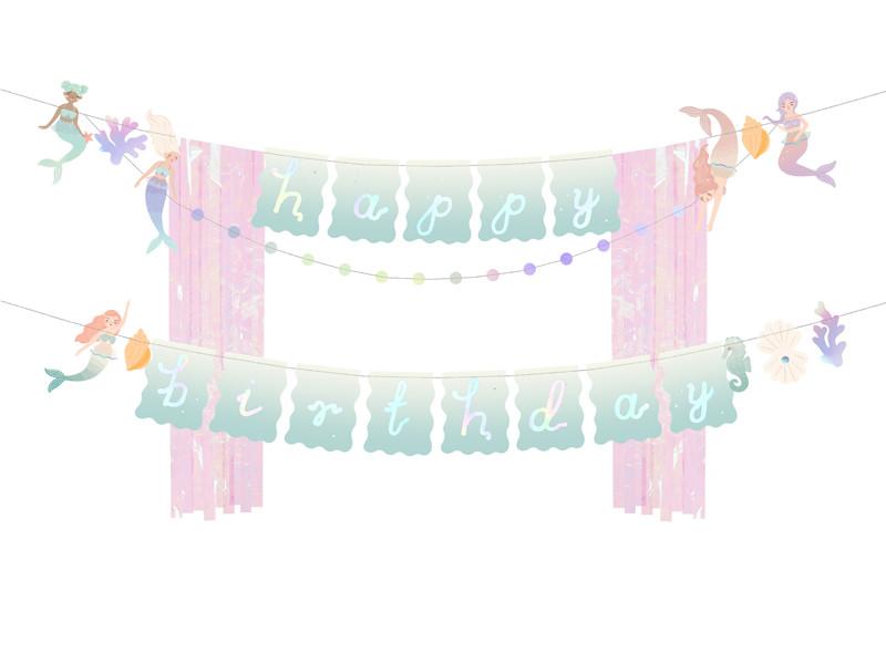 Baner Happy Birthday Syrenka, 130X100Cm, Mix