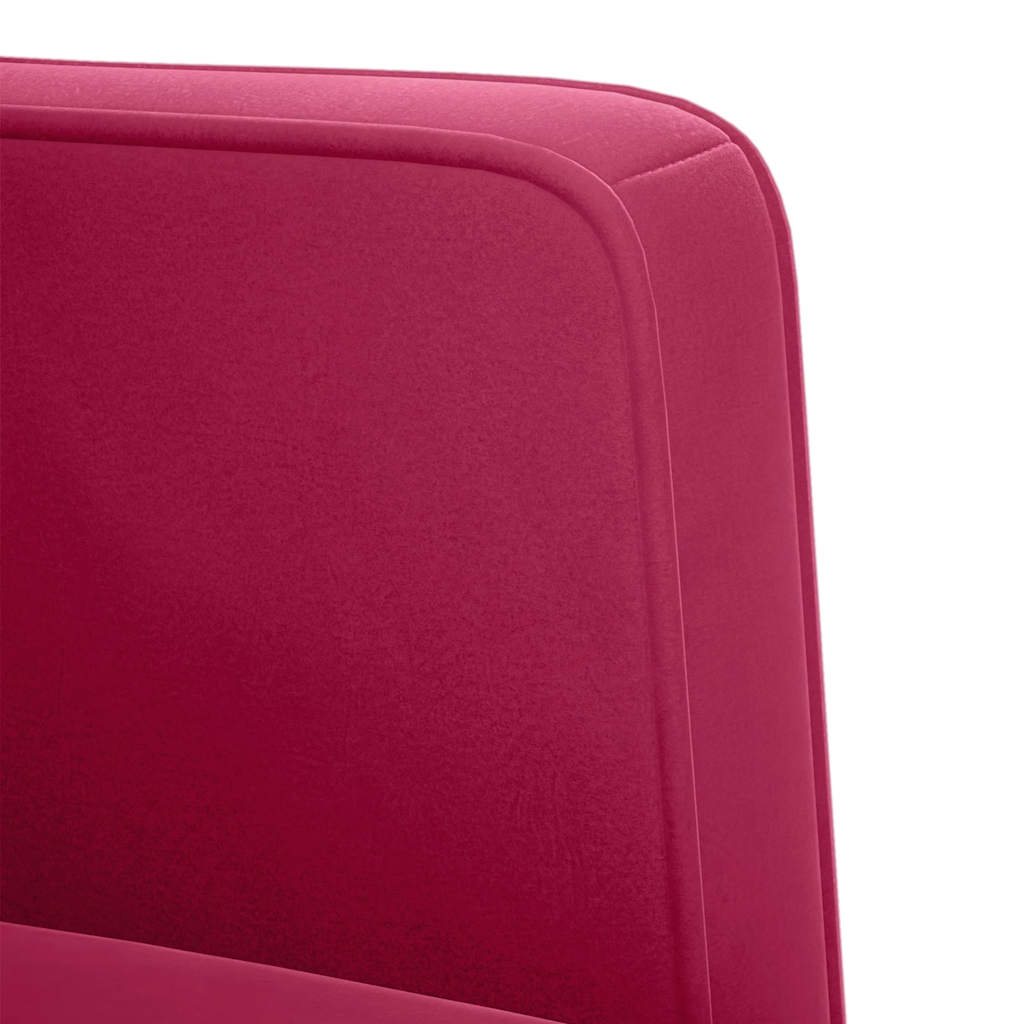 2 Seater Sofa in Wine Red 111 cm Velvet