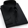 Large Size Men 'S Business Casual Long Sleeved Shirt White Blue Black Smart Male Social Dress Shirt 