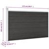 VidaXL Garden Fence Garden Barrier Terrace Fence Outdoor Fence Panel Backyard Privacy Screen WPC 49075