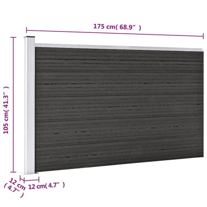VidaXL Garden Fence Garden Barrier Terrace Fence Outdoor Fence Panel Backyard Privacy Screen WPC 49075