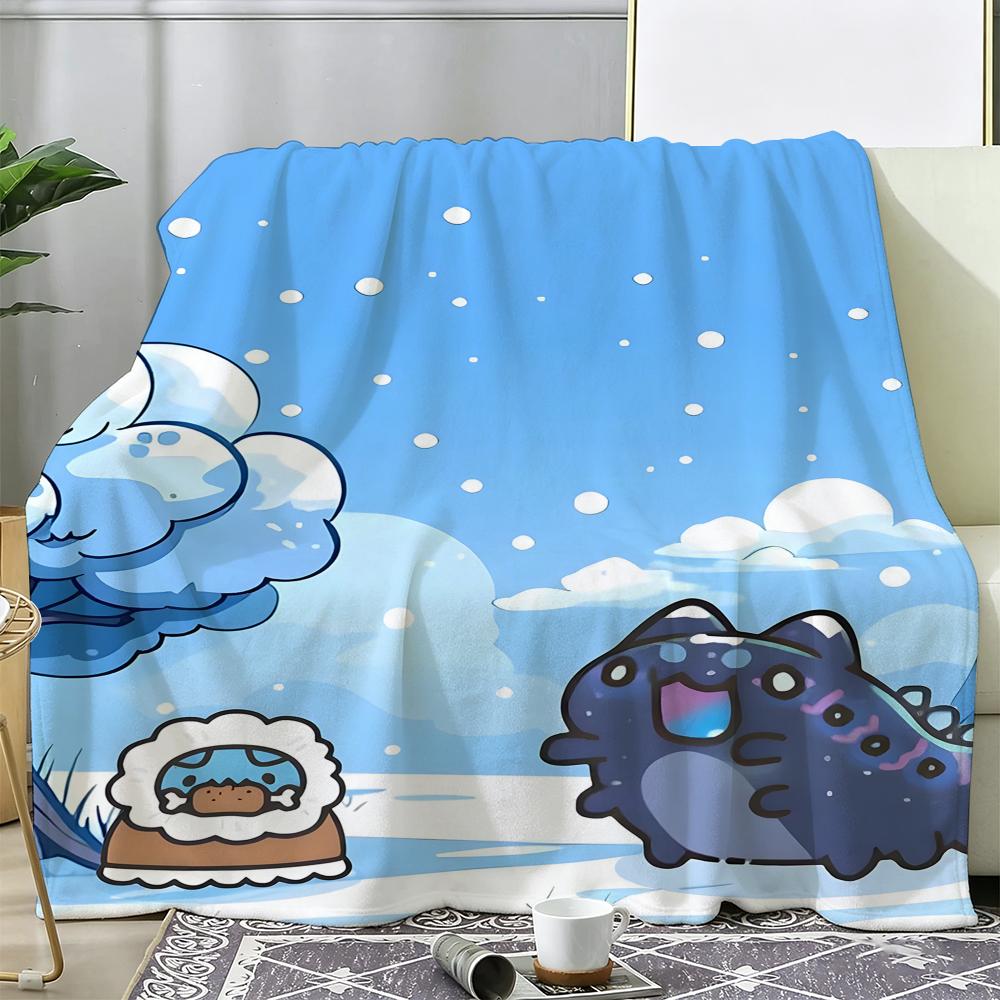 Character B-Bugcat Capoo Throw Soft Warm Flannel Fleece Throw Blanket, Cozy Plush for Sofa Bed & All Seasons