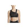 Polka Dot Logo Print Asymmetrical Sports Bra Women Underwear Black DQ5243-010