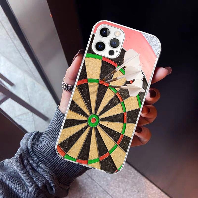 Darts Aesthetics Wire Target Phone Case For iPhone 17 Air 11 13 Mini 14 15 Plus 16 12 Pro Max 16E SE 7 8 Pattern Soft TPU Back C