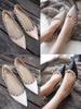 Pointed rivet single shoes women's French temperament outer wear willow laden shoes gentle nude flat shoes women's new models