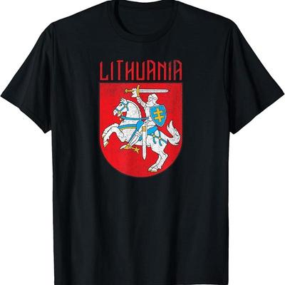 Литва Рыцарь Всадник С Мечом И Щитом Витис Футболка