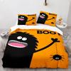New 3D Print Halloween Boo Cartoon Bedding Set,Duvet Cover Bed Set Quilt Cover Pillowcase,King Queen Twin Size Boys Girls Adults