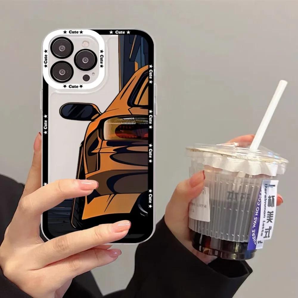 Япония JDM Спортивный автомобиль Чехол для телефона Для IPhone 16 15 14 13 12 11 Pro Max XS X XR SE 2020 2022 Plus Mini Защитный чехол